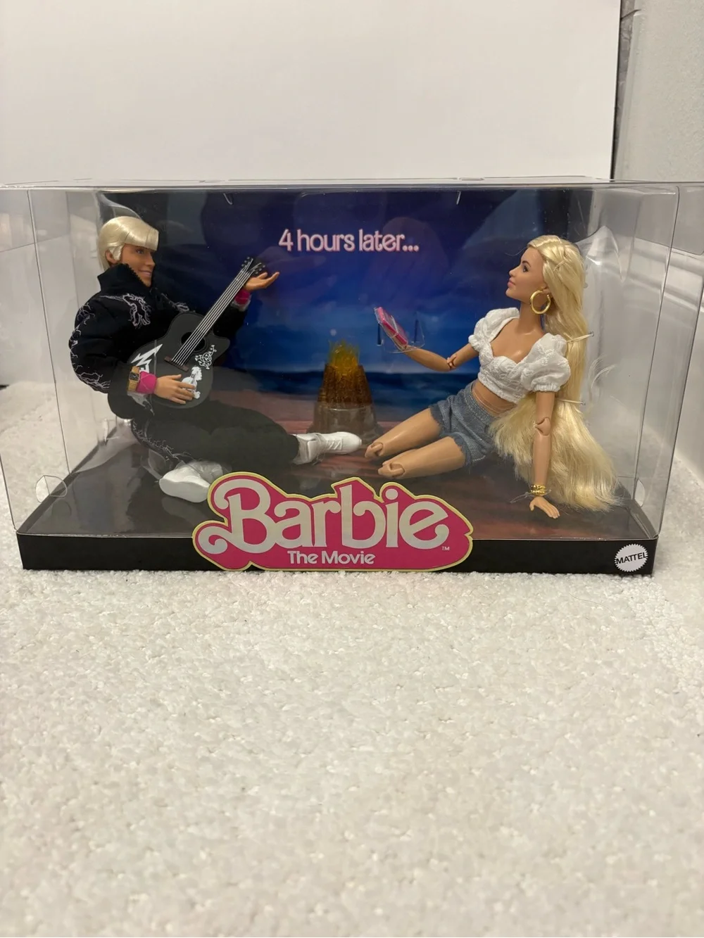 Barbie The Movie Campfire Scene Doll 2 Pack Ken Margot Robbie Ryan Gosling NEW